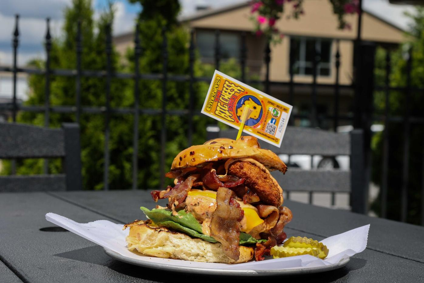 A loaded bacon cheeseburger from a Madison, Wisconsin bar